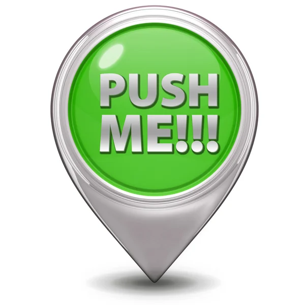 Push me pointer icon on white background — Stock Photo, Image
