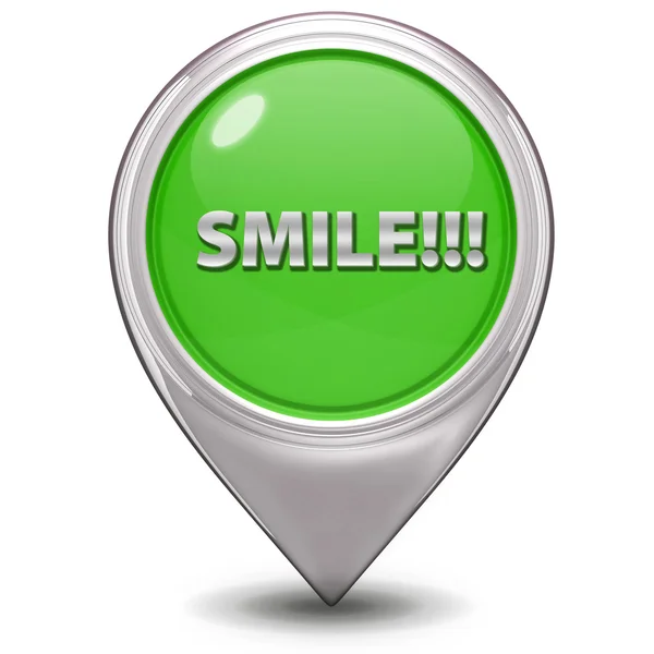 Smile pointer icon on white background — Stock Photo, Image