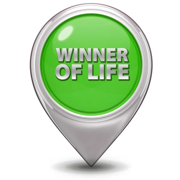 Winner of life pointer icon on white background — Stock Photo, Image