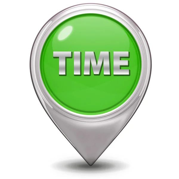 Time pointer icon on white background — Stock Photo, Image