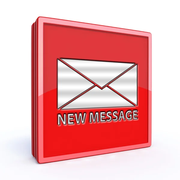 New message square icon on white background — Stock Photo, Image