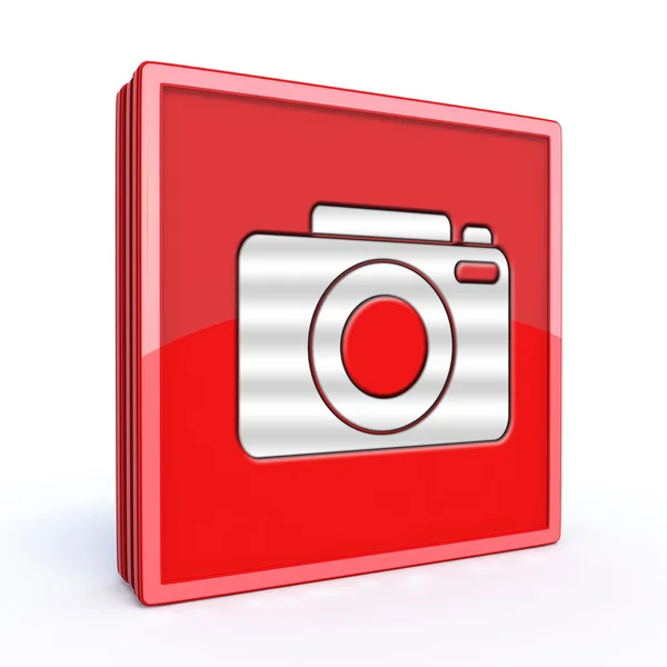 Photo square icon on white background — Stock Photo, Image