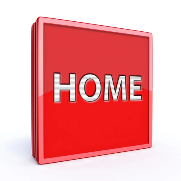 Home icona quadrata su sfondo bianco — Foto Stock