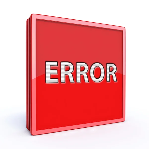 Error square icon on white background — Stock Photo, Image