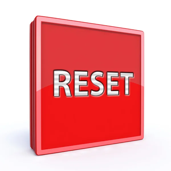 Reset square icon on white background — Stock Photo, Image