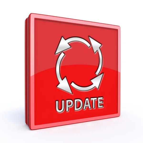 Update square icon on white background — Stock Photo, Image