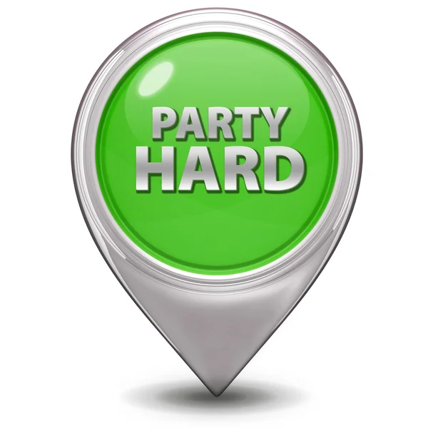 Party hard pointer icon on white background — Stock Photo, Image