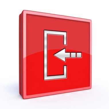 Beyaz arka plan üzerinde oturum açma kare simgesi