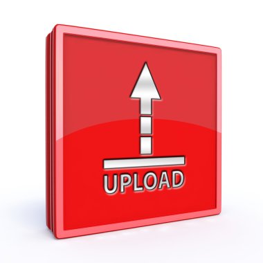 Beyaz arka plan üzerinde kare simgesini yüklemek