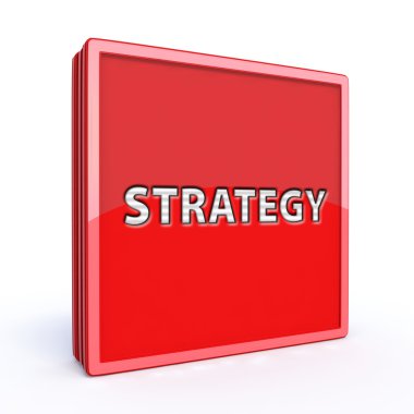 Beyaz arka plan üzerinde strateji kare simgesi