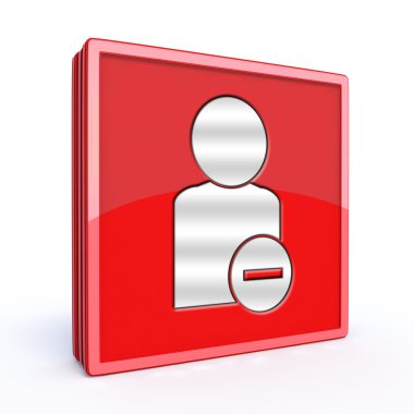 Beyaz arka plan üzerinde kare simgesi sevmemek