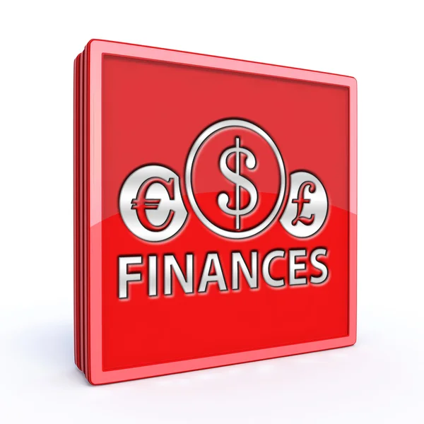 Finance square icon on white background — Stock Photo, Image