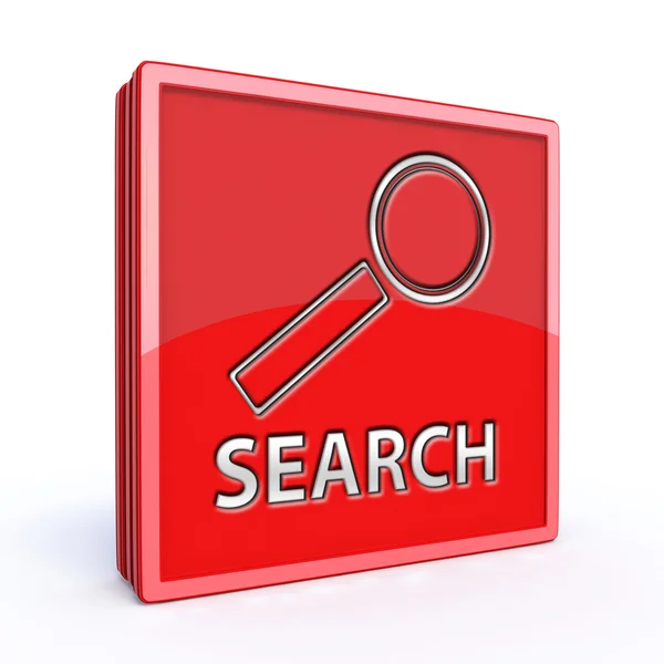 Search square icon on white background — Stock Photo, Image