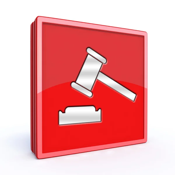 Auction square icon on white background — Stock Photo, Image