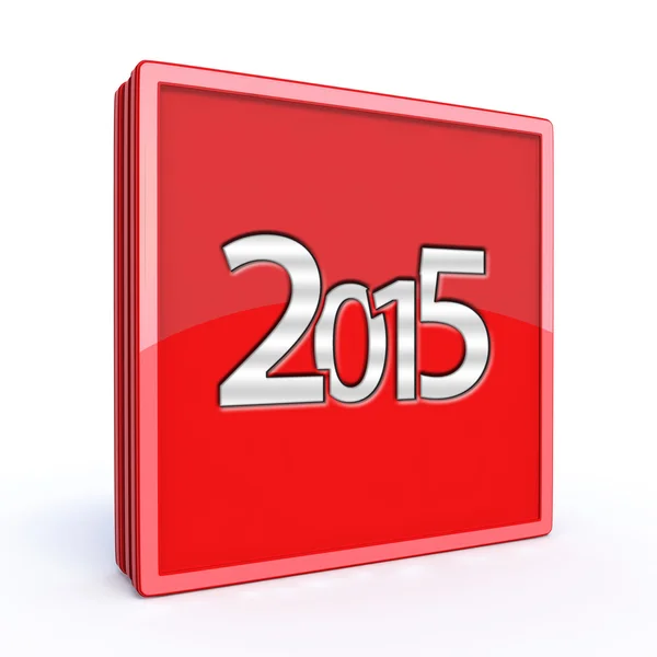 2015 quadratisches Symbol auf weißem Hintergrund — Stockfoto