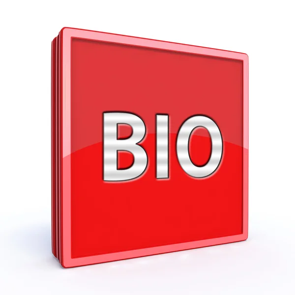 Bio vierkante pictogram op witte achtergrond — Stockfoto