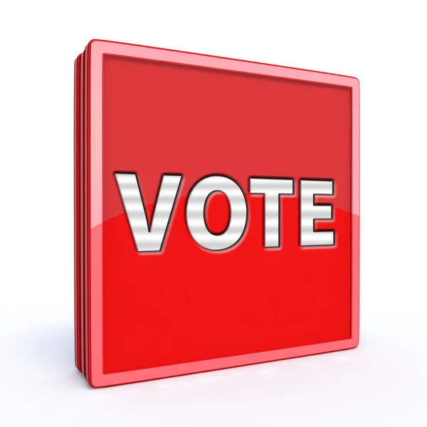 Szavazás négyzet alakú ikon a fehér háttér — Stock Fotó
