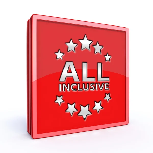 All inclusive square icon on white background — Stock Photo, Image