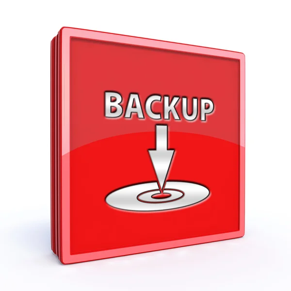 Backup quadratischen Symbol auf weißem Hintergrund — Stockfoto