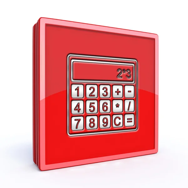 Calculate square icon on white background — Stock Photo, Image