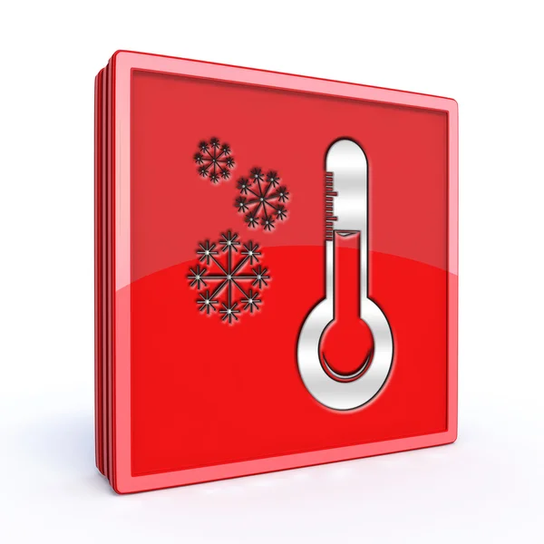 Snow square icon on white background — Stock Photo, Image