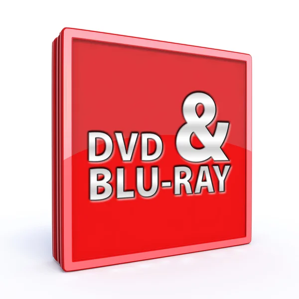 Значок Dvd и bluray square — стоковое фото