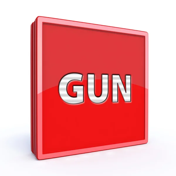 Gun square icon — Stock Photo, Image