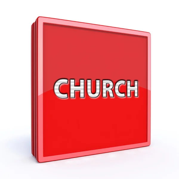 Kerk vierkante pictogram — Stockfoto