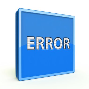 Beyaz arka planda hata kare simgesi