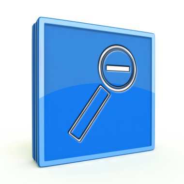 Kare simgesi beyaz arka plan üzerinde yakınlaştırma