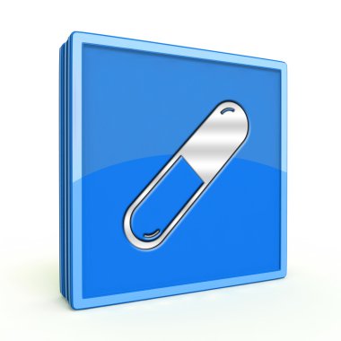 Beyaz zemin üzerine hap kare simgesi