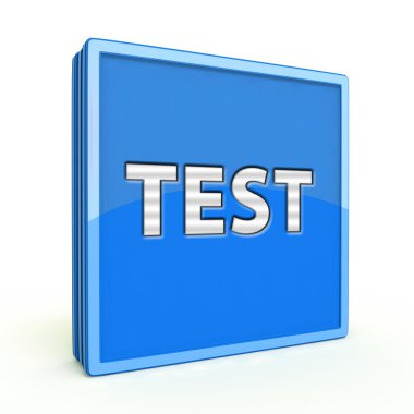 Beyaz arka plan üzerinde test kare simgesi