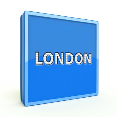 Beyaz arka plan üzerinde Londra kare simgesi