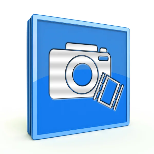 Camera square icon on white background — Stock Photo, Image