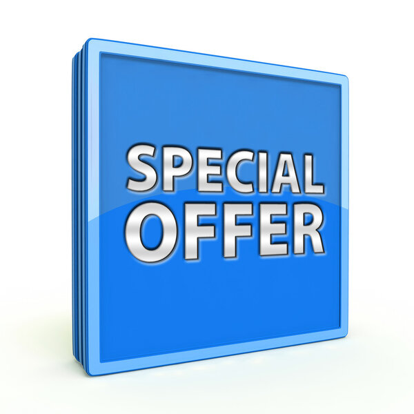 Специальное предложение квадратный значок на белом фоне
