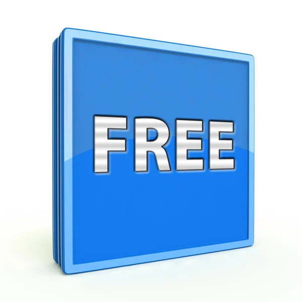 Free square icon on white background — Stock Photo, Image