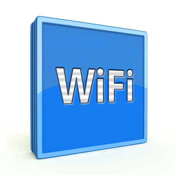 Ícone quadrado wifi no fundo branco — Fotografia de Stock