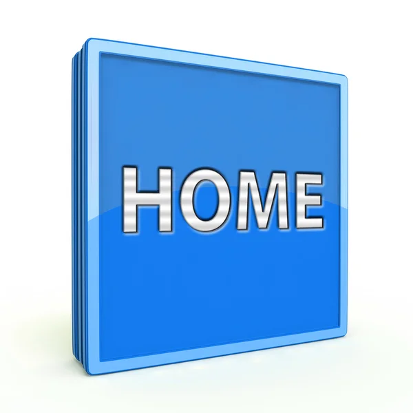 Otthoni négyzet alakú ikon a fehér háttér — Stock Fotó