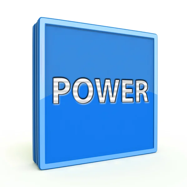 Icona del quadrato di potenza su sfondo bianco — Foto Stock