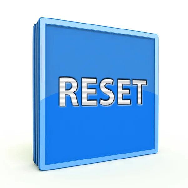 Reset square icon on white background — Stock Photo, Image