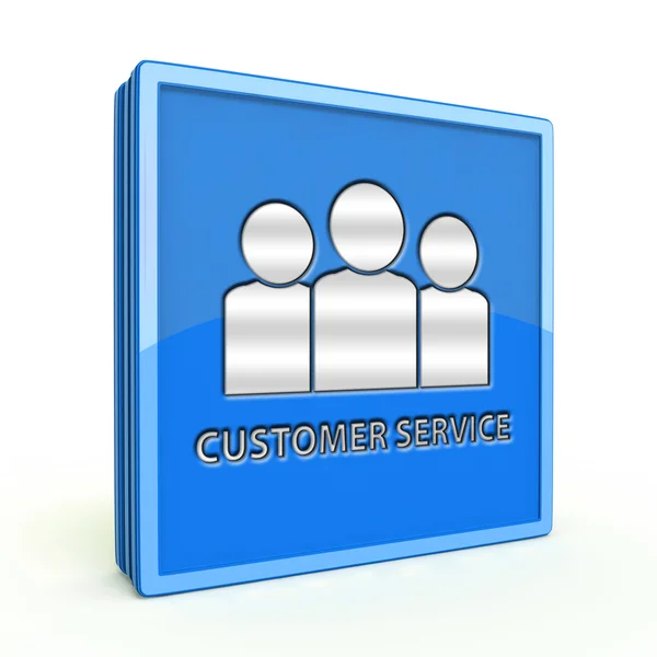 Čtvercová ikona služby zákazníkům na bílém pozadí — Stock fotografie