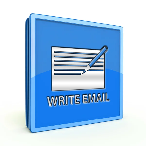 Email square icon on white background — Stock Photo, Image