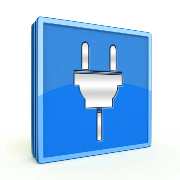 Power square icon on white background — Stock Photo, Image