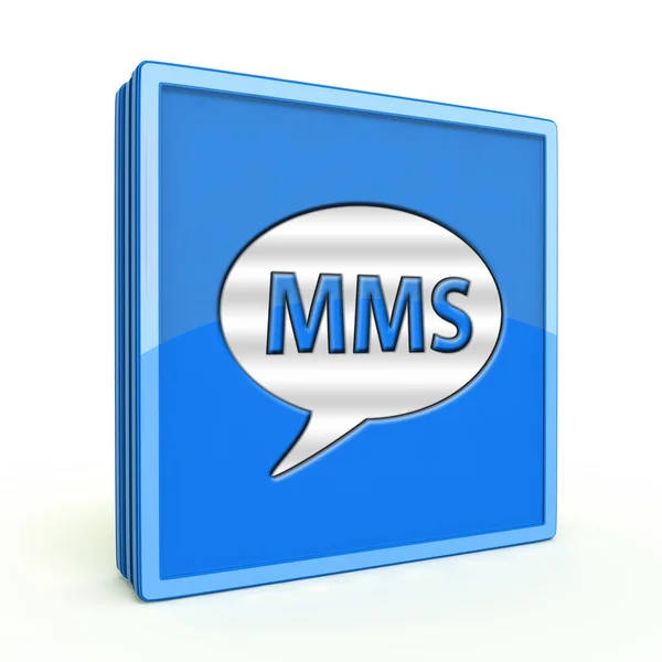 Mms 方形白色背景上的图标 — 图库照片
