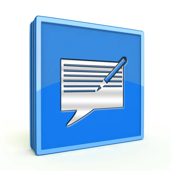 New message square icon on white background — Stock Photo, Image