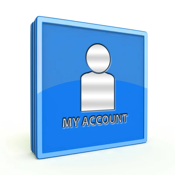 My account square icon on white background — Stock Photo, Image