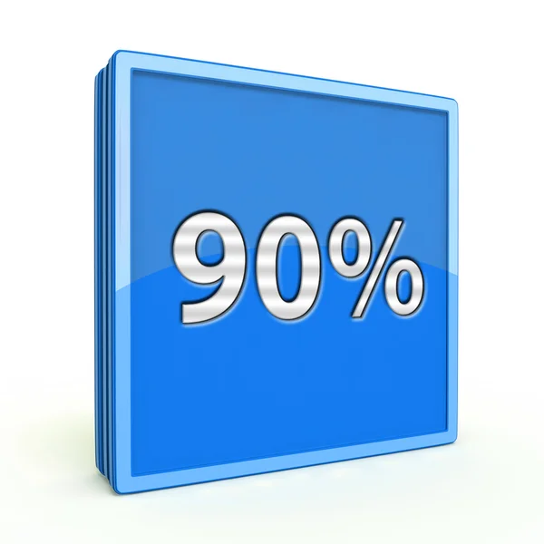 Ninety percent square icon on white background — Stock Photo, Image