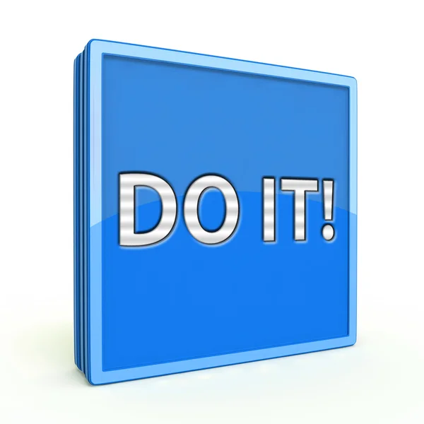 Do it square icon on white background — Stock Photo, Image