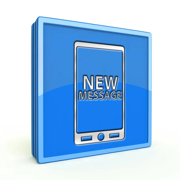 New message square icon on white background — Stock Photo, Image