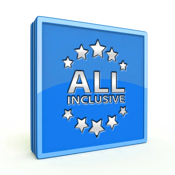 All inclusive square icon on white background — Stock Photo, Image